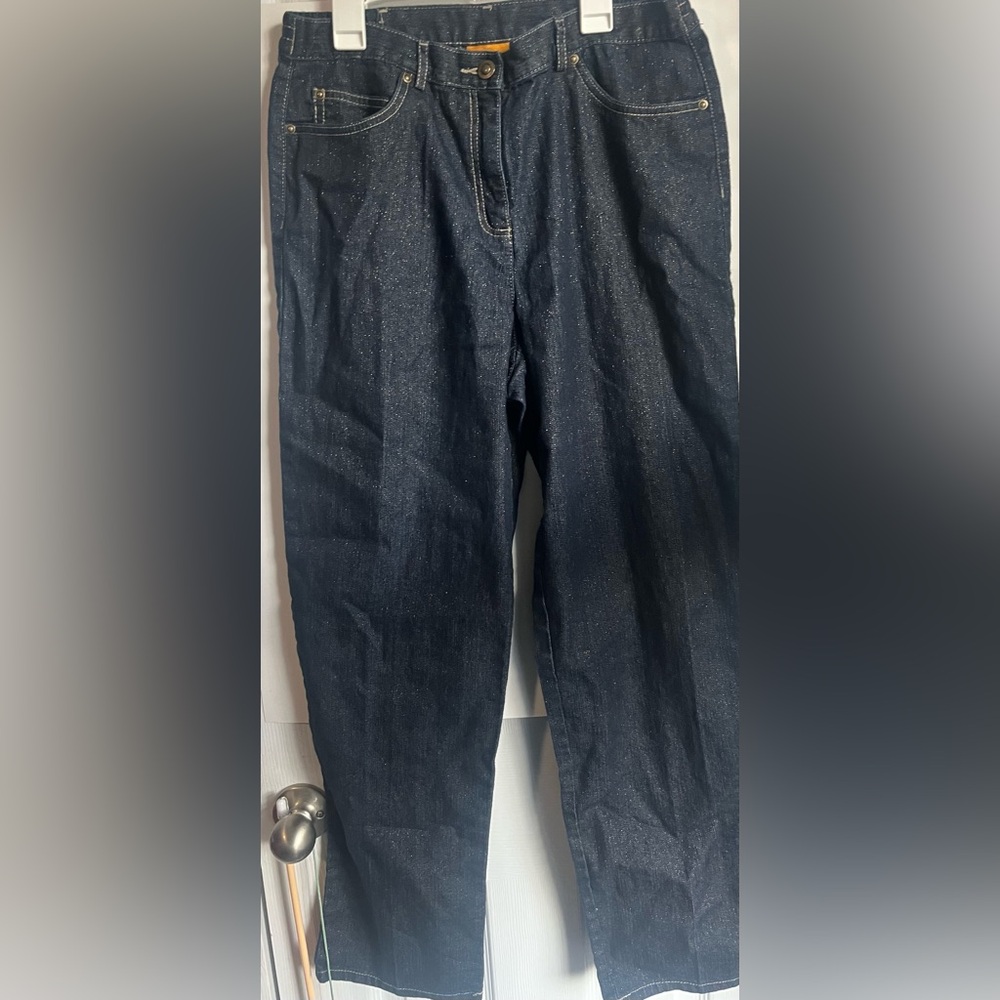 Sparkly Dark Blue Women’s 8 Jeans Stretch Fit
